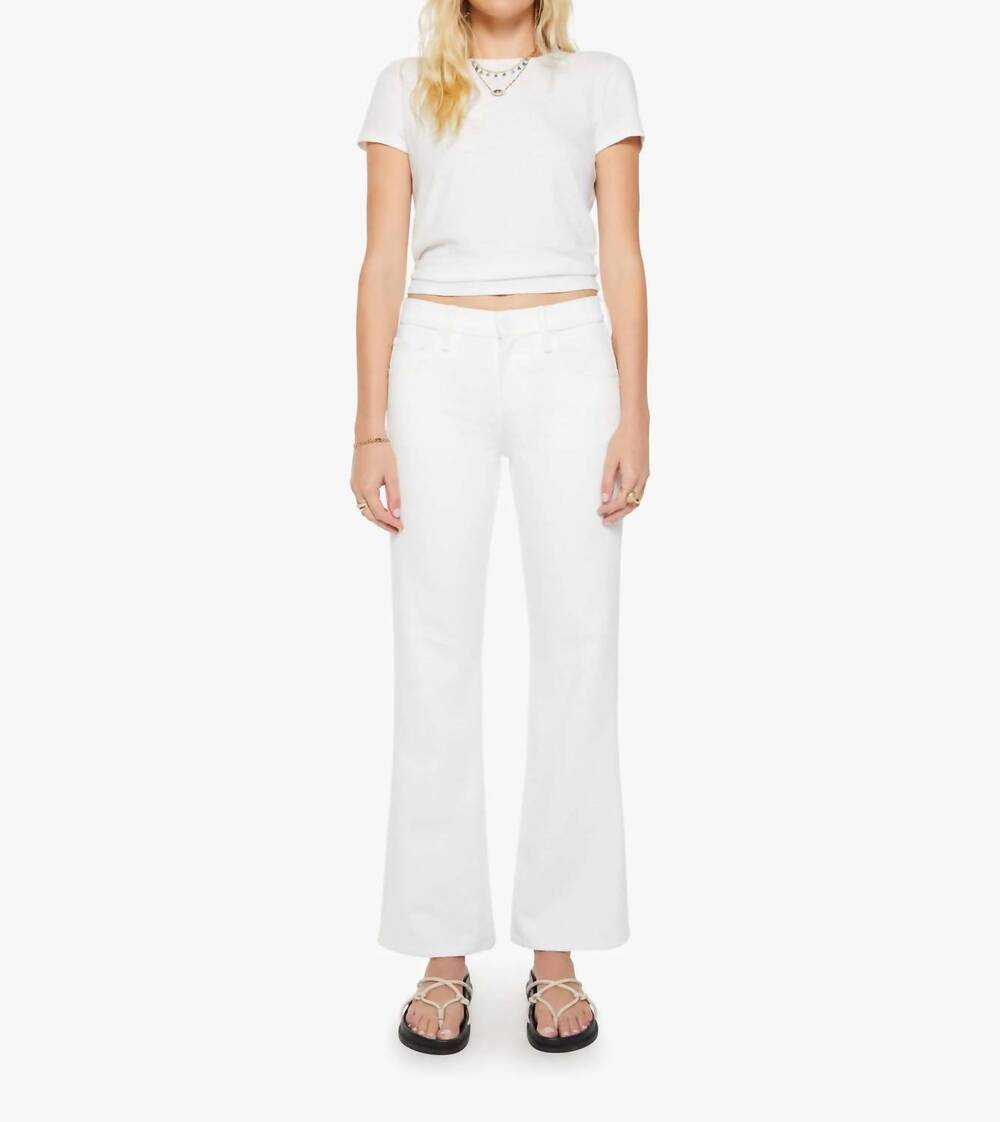 NEW MOTHER the bookie skimp jeans in picket fence
